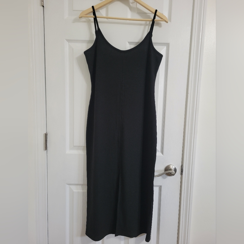 Vici Black Ribbed Dress- XL